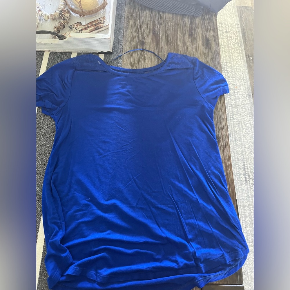 small blue dressy shirt